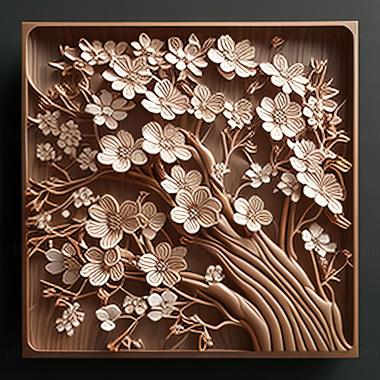 3D model st cherry blossoms (STL)